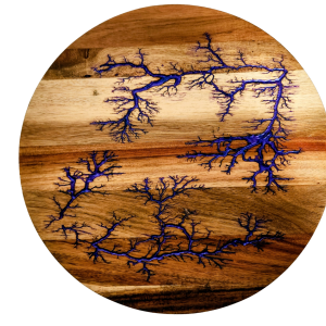 Fractal Burnt Acacia Wood Purple